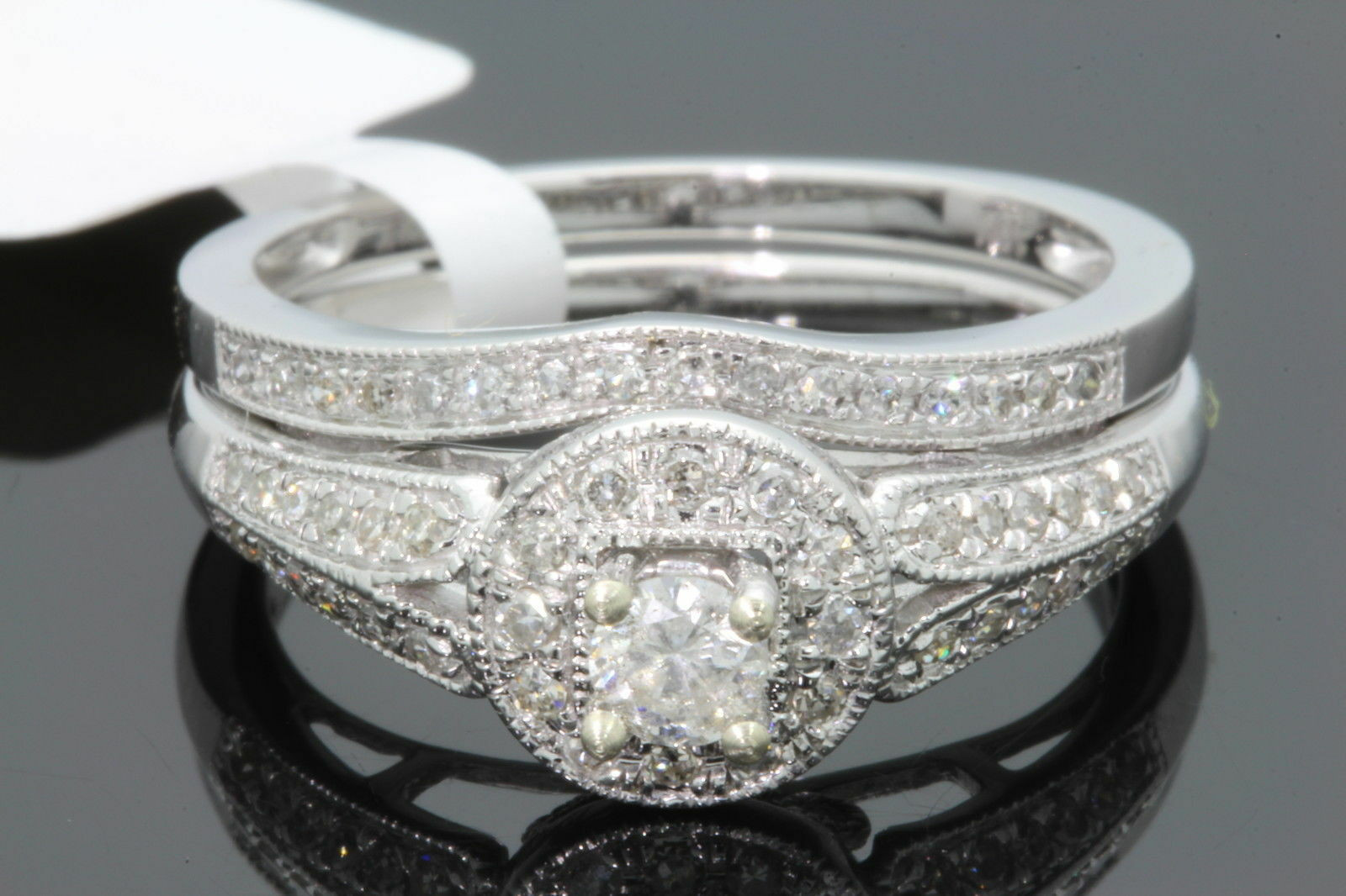 Real Diamond Wedding Rings
 10K WHITE GOLD 48 CARAT WOMENS REAL DIAMOND ENGAGEMENT