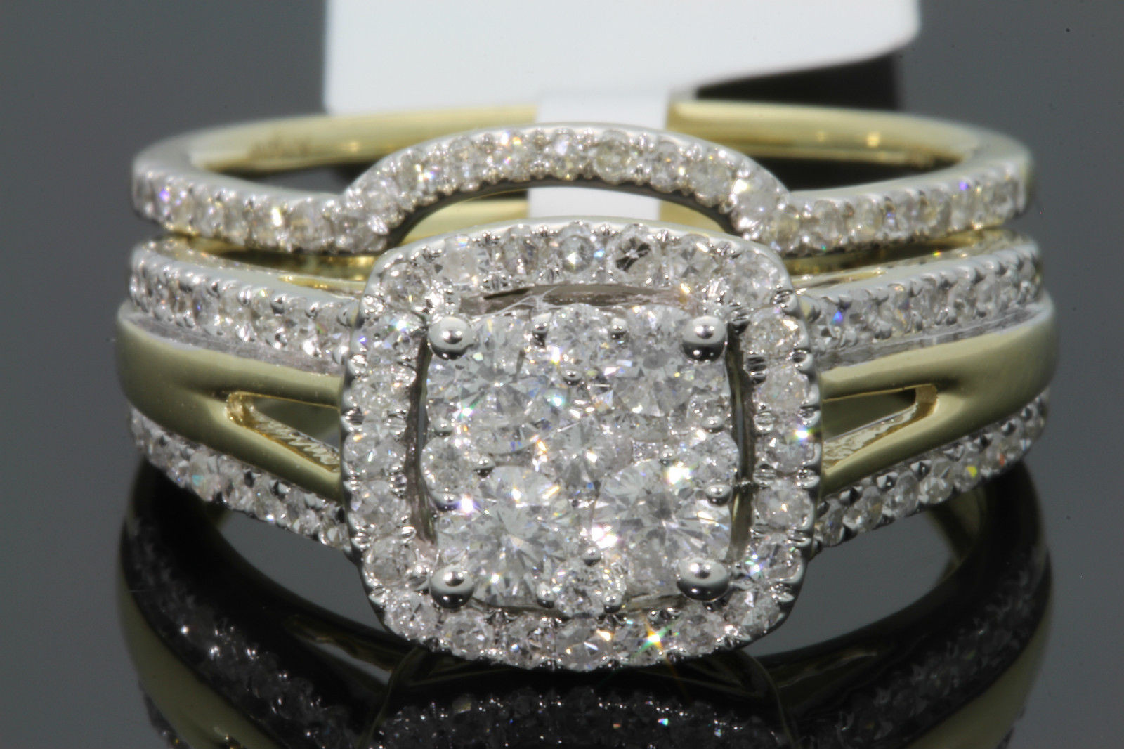 Real Diamond Wedding Rings
 10K YELLOW GOLD 1 10 CARAT WOMENS REAL DIAMOND ENGAGEMENT