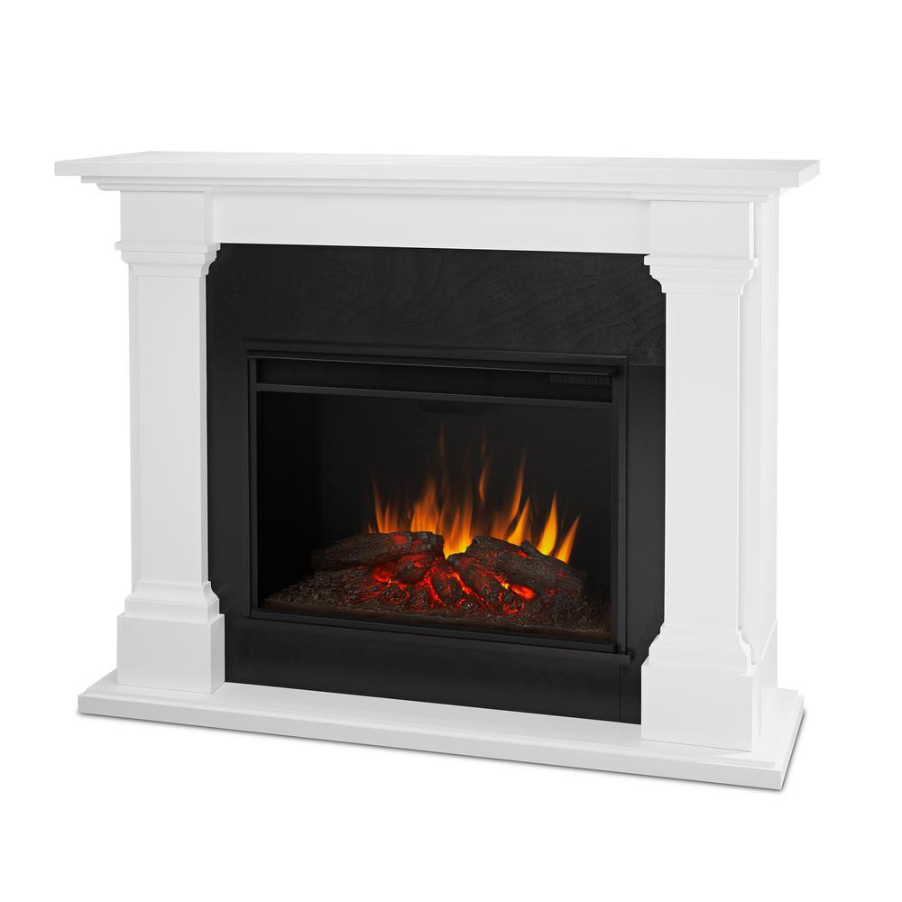 Real Flame White Electric Fireplace
 Real Flame Callaway Grand 63 in Electric Fireplace in