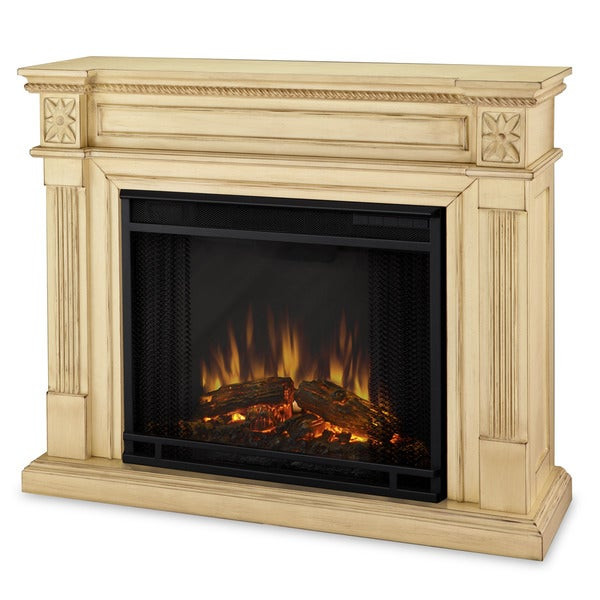 Real Flame White Electric Fireplace
 Real Flame Elise Antique White Electric Fireplace