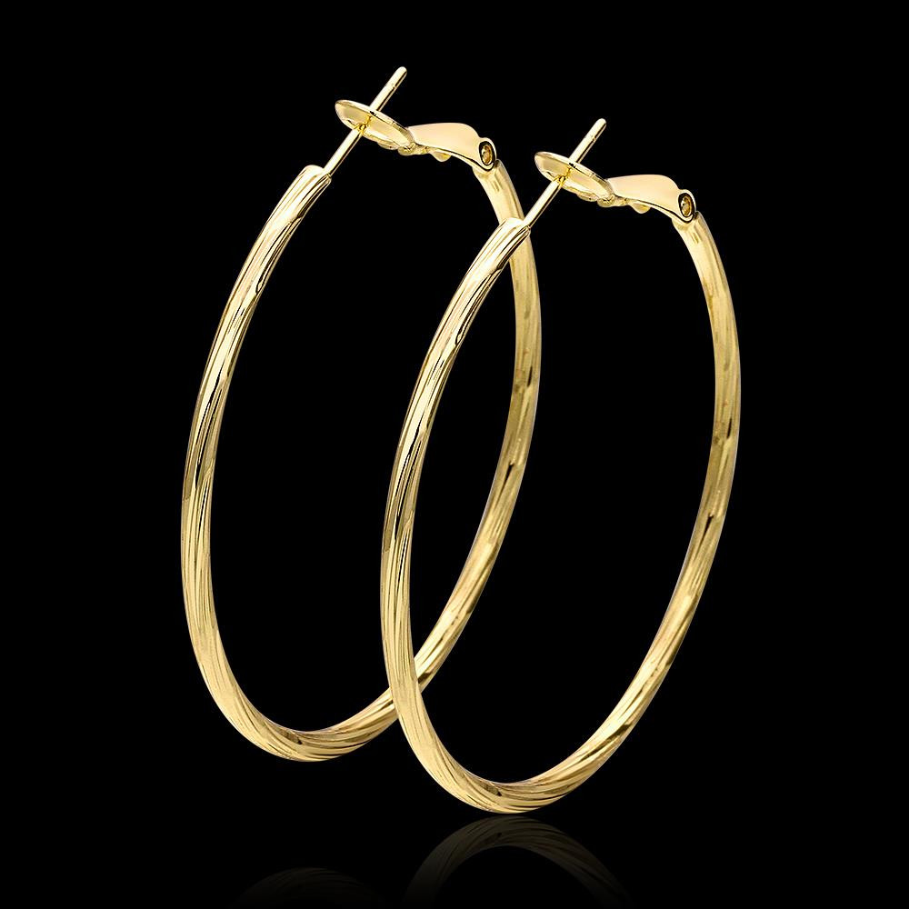 Real Gold Hoop Earrings
 Real Gold Plated hoop Earrings For Women New Fashion