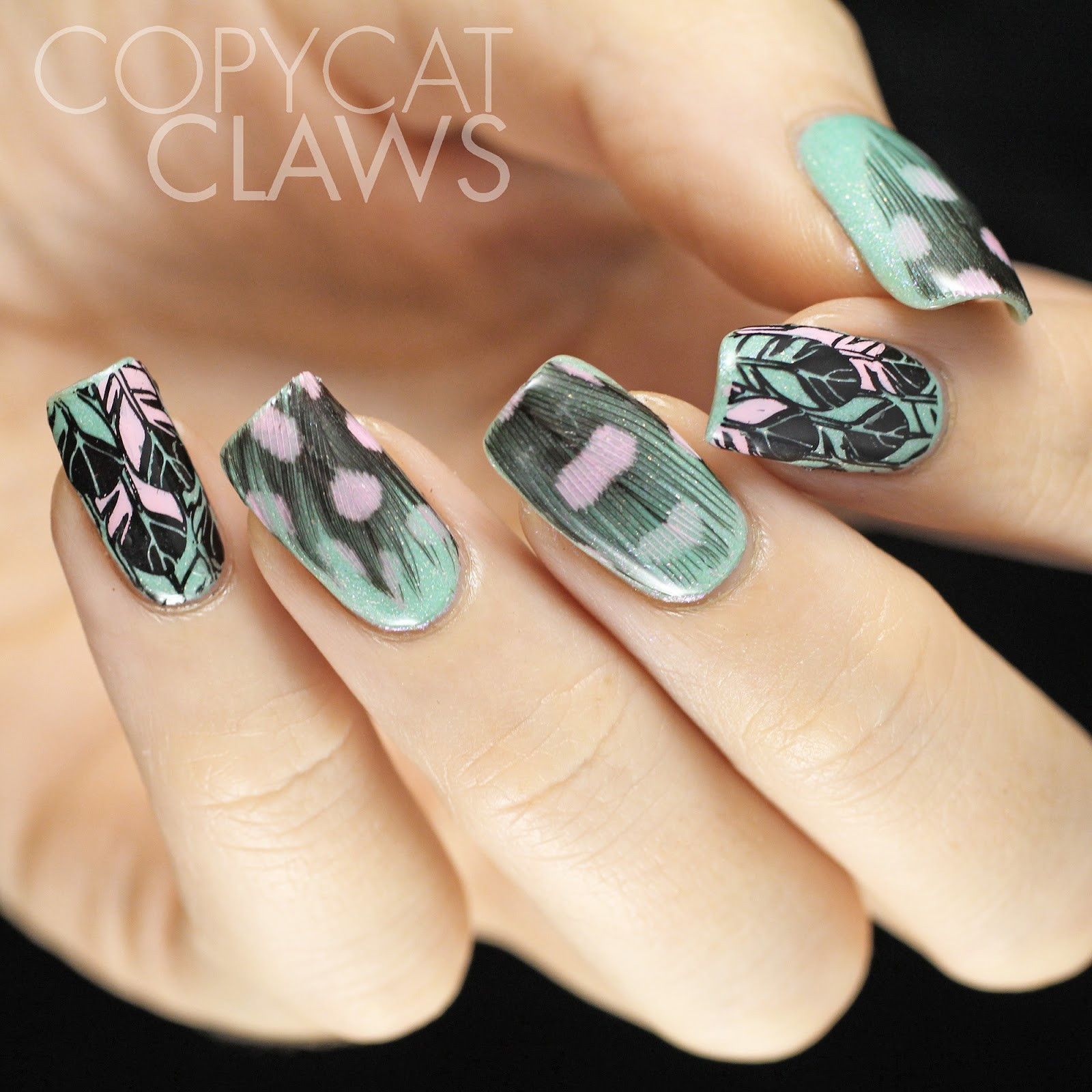 Real Nail Designs
 Copycat Claws Real Feather Nail Art