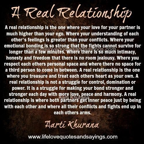 Real Relationship Quotes
 A real relationship is the one where your love for your