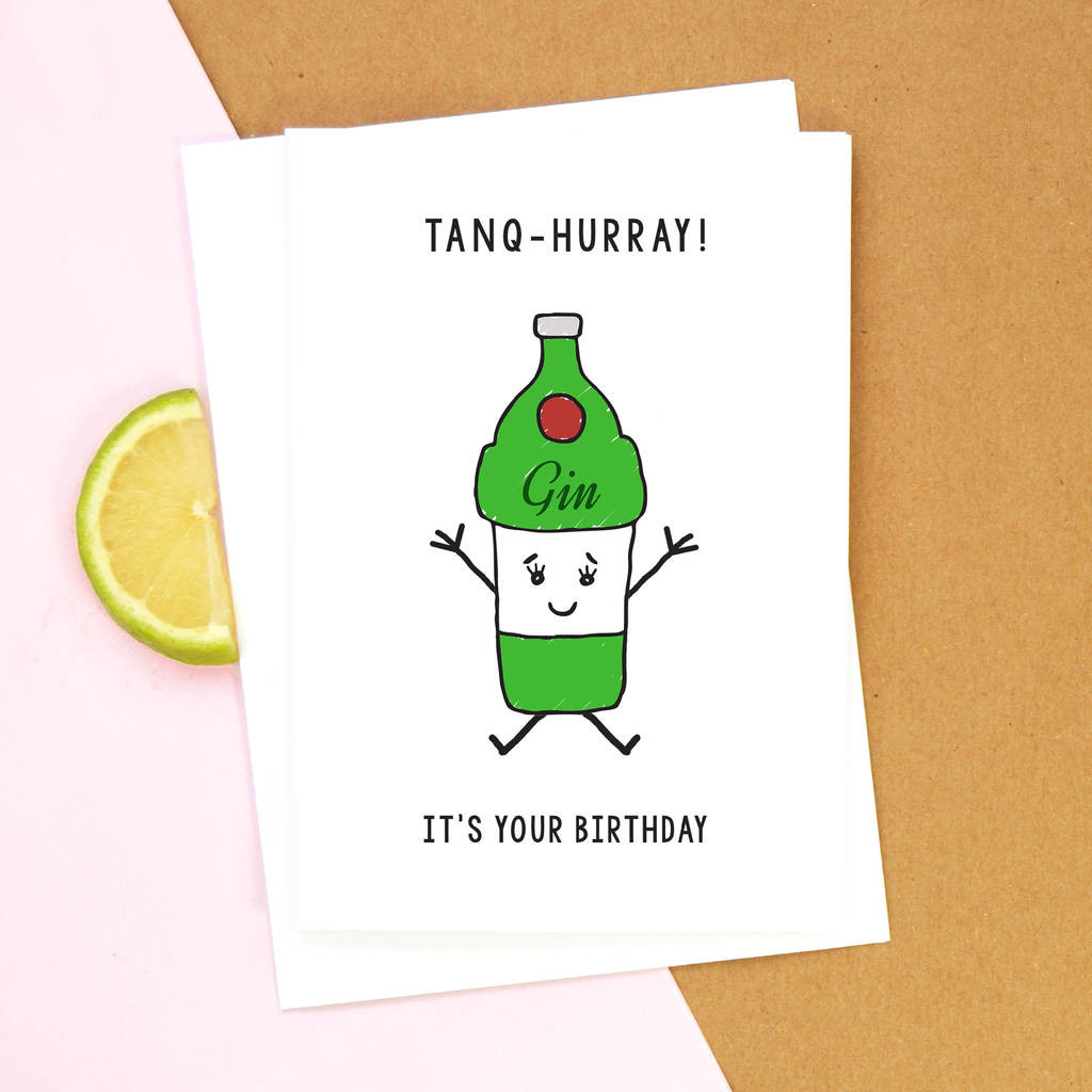 Really Funny Birthday Cards
 funny gin birthday card by of life & lemons