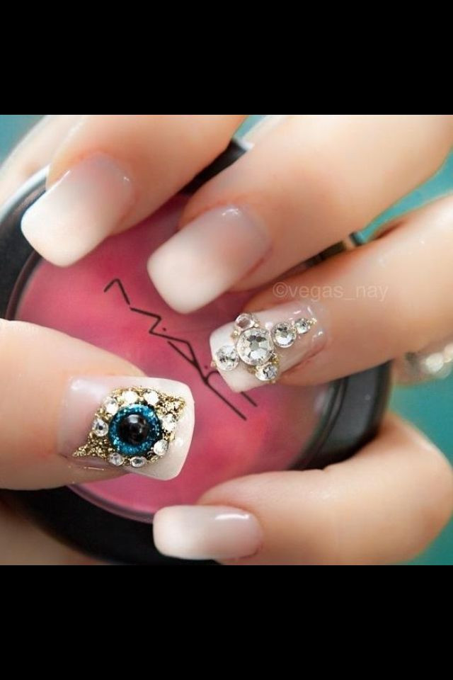 Really Pretty Nails
 Evil eye middle eastern nails REALLY PRETTY