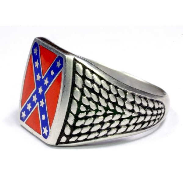 Rebel Flag Wedding Rings
 Confederate Flag sterling silver ring