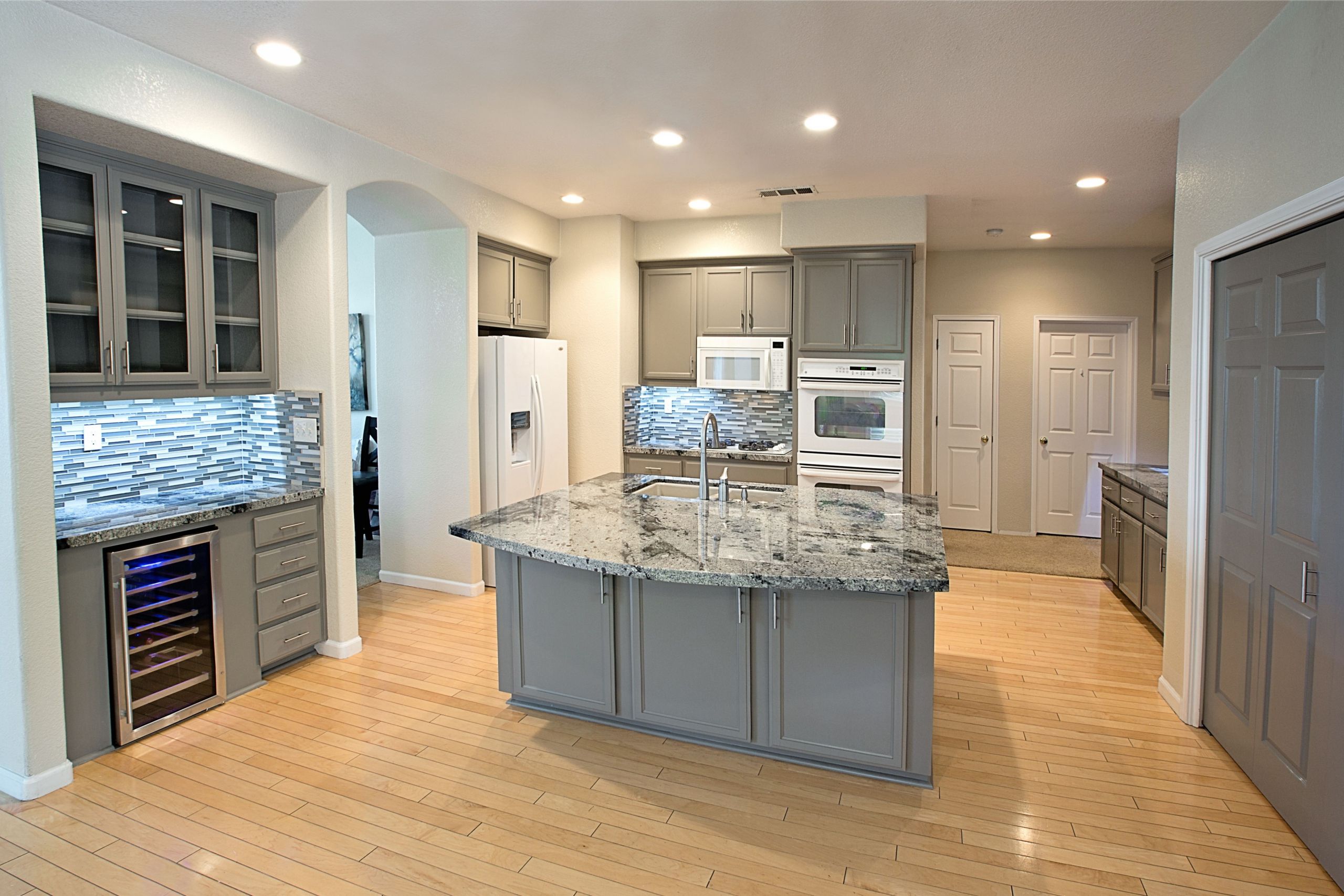 pot lighting in kitchen