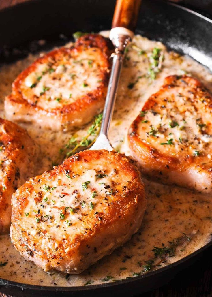 Recipes For Pork Loin Chops
 Boneless Pork Chops in creamy white wine sauce are cooked
