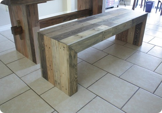 Reclaimed Wood Bench DIY
 Faux Reclaimed Wood Bench for $27