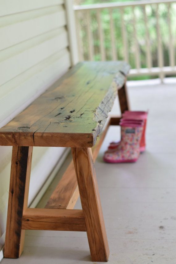 Reclaimed Wood Bench DIY
 Live Edge Reclaimed Wood Bench Entryway Bench Barn by