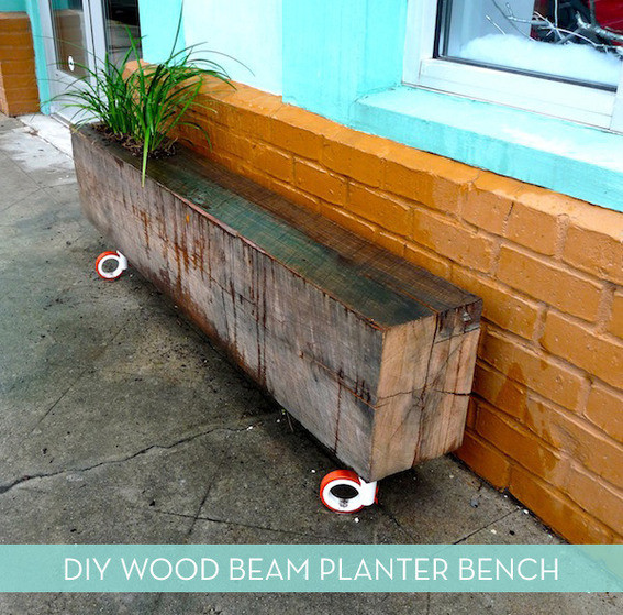 Reclaimed Wood Bench DIY
 How To Make a Reclaimed Wood Beam Planter Bench Curbly