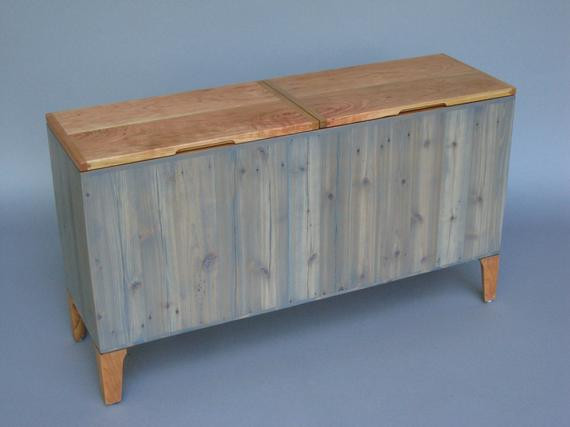 Reclaimed Wood Storage Bench
 reclaimed wood storage chest bench