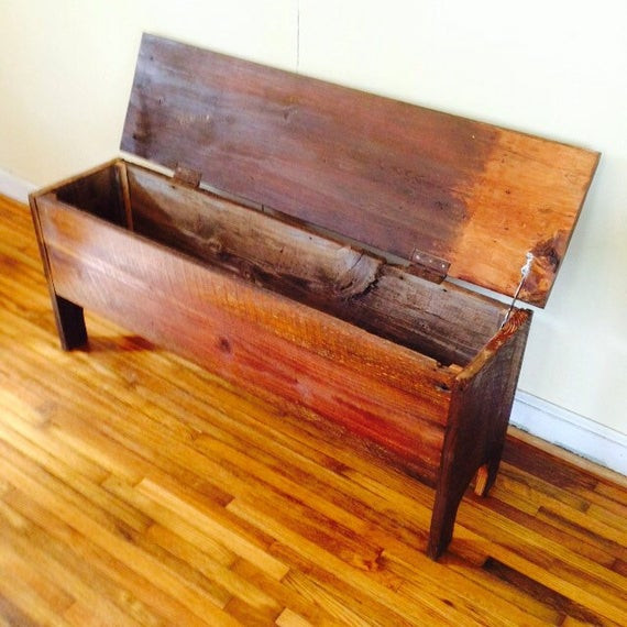 Reclaimed Wood Storage Bench
 Rustic Storage Bench made from Reclaimed Wood 4