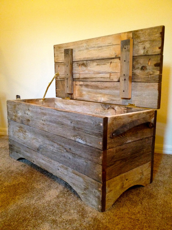 Reclaimed Wood Storage Bench
 Reclaimed Barn Wood Storage Bench on Etsy $75 00
