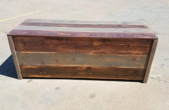 Reclaimed Wood Storage Bench
 Farmhouse storage bench cedar chest Reclaimed wood chest