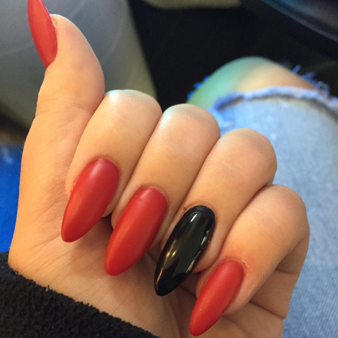 Red And Black Nail Designs
 29 Red Acrylic Nail Art Designs Ideas