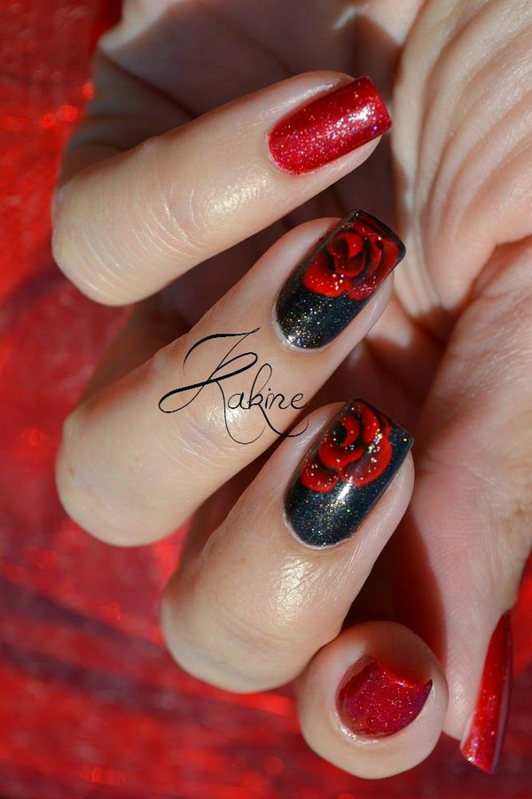Red And Black Nail Designs
 45 Stylish Red and Black Nail Designs 2017