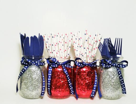 Red And Blue Graduation Party Ideas
 4th of July Decorations July 4th Decor Wedding Centerpieces