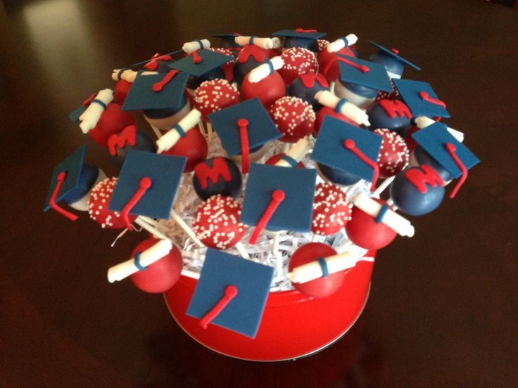 Red And Blue Graduation Party Ideas
 Red White and Blue Graduation Cake Pops