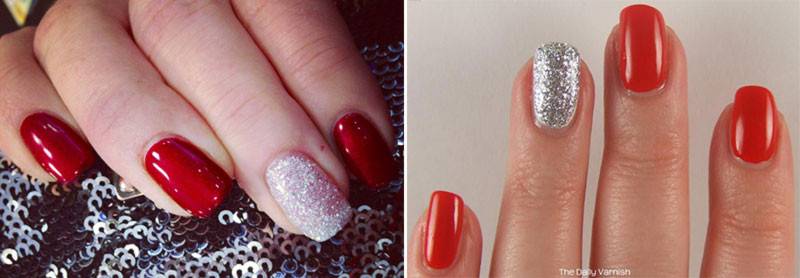 Red And Silver Glitter Nails
 The 5 Nail Polish Colors Every Girl Should Own StyleFrizz