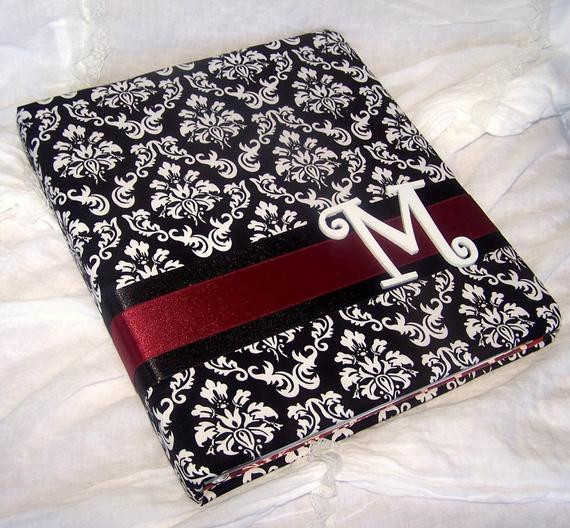 Red And White Wedding Guest Book
 WEDDING GUEST BOOK Black Damask and Red