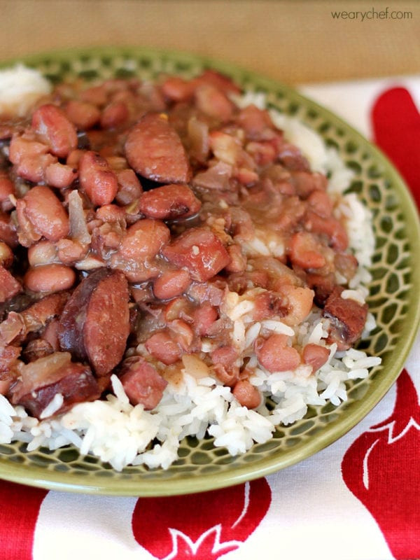Red Beans And Rice Recipes Slow Cooker
 Slow Cooker Red Beans and Rice The Weary Chef