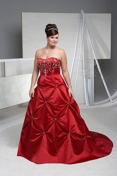 Red Dresses For Wedding
 Elegant Bridal Style Plus Size Red and White Wedding Dresses