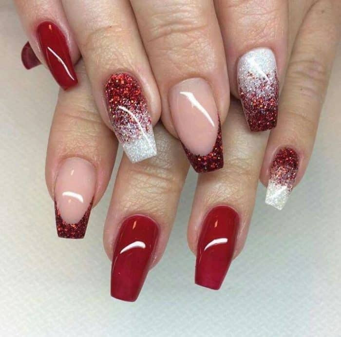 Red Glitter Nails
 25 Hottest and Cute Red Nail Designs 2018 SheIdeas