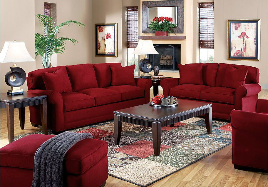 Red Living Room Chair
 Red living room sofa set