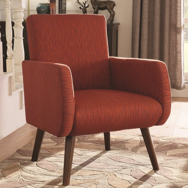 Red Living Room Chair
 Shop Mid Century Modern Design Orange Red Upholstered