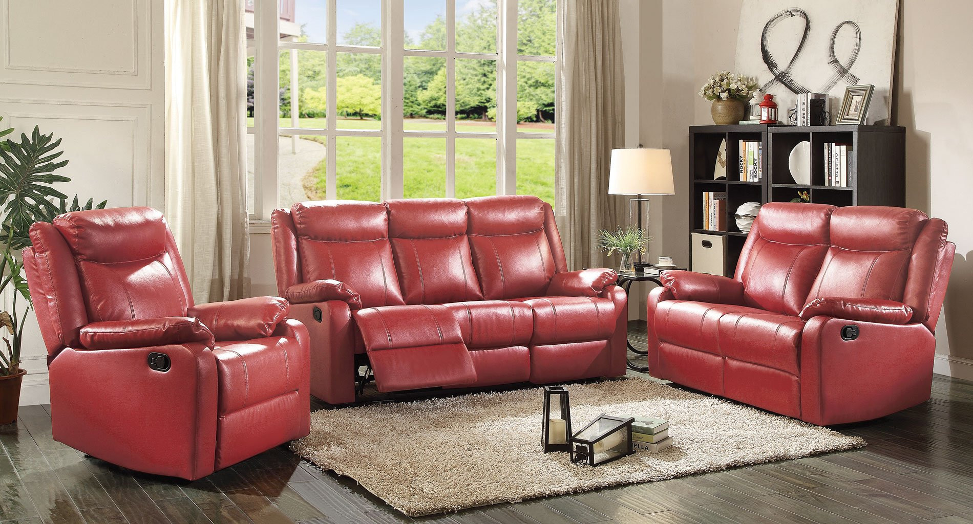 Red Living Room Chairs
 G765 Reclining Living Room Set Red by Glory Furniture