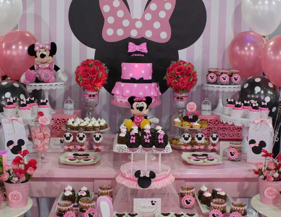 Red Minnie Mouse Birthday Decorations
 Minnie Mouse Birthday "Pink Minnie Mouse Birthday Party