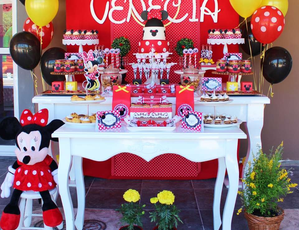 Red Minnie Mouse Birthday Decorations
 Minnie Mouse Birthday "Magical Minnie Mouse in Red