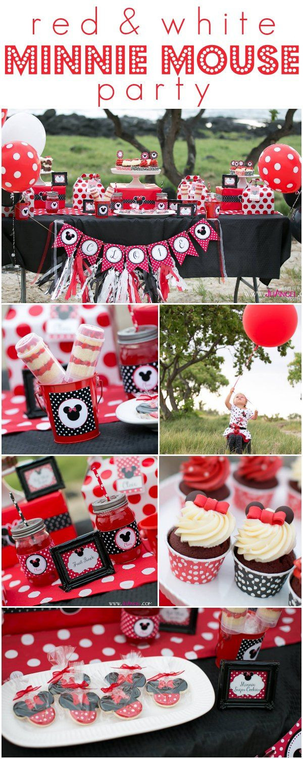Red Minnie Mouse Birthday Decorations
 Adorable ideas for a Minnie Mouse birthday party