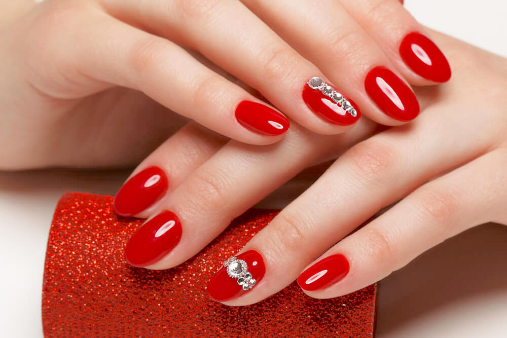 Red Nail Designs With Rhinestones
 14 Hottest Red Nail Art Designs in 2019 – The Value Place