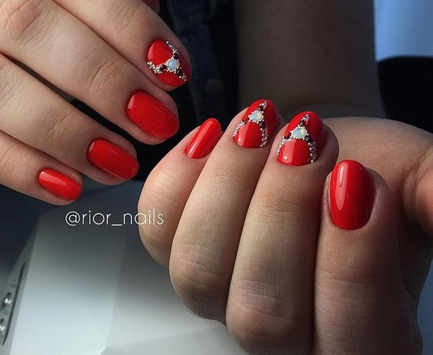 Red Nail Designs With Rhinestones
 Stunning Home ing Dance Nail Ideas