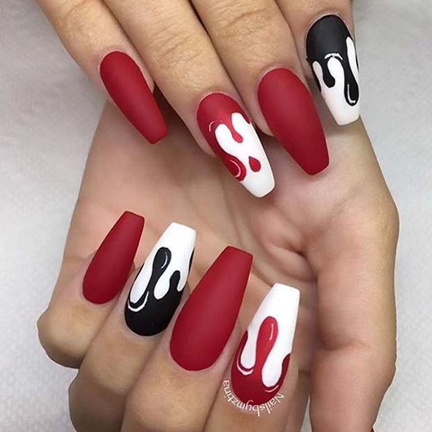 Red Nail Ideas
 41 Creepy and Creative Halloween Nail Designs