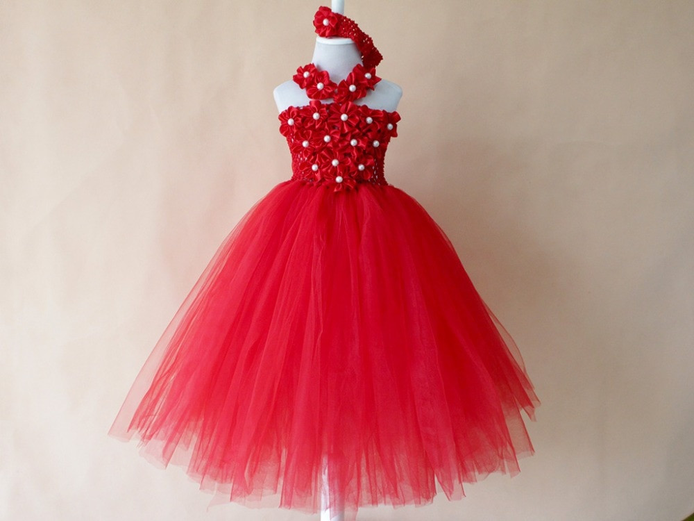 Red Party Dresses For Kids
 baby infant toddler children kids girls red party flower