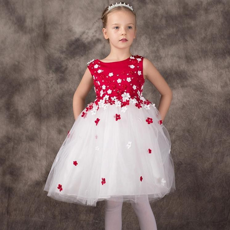 Red Party Dresses For Kids
 New Brand 2018 Girl Formal Clothing Children Red And White