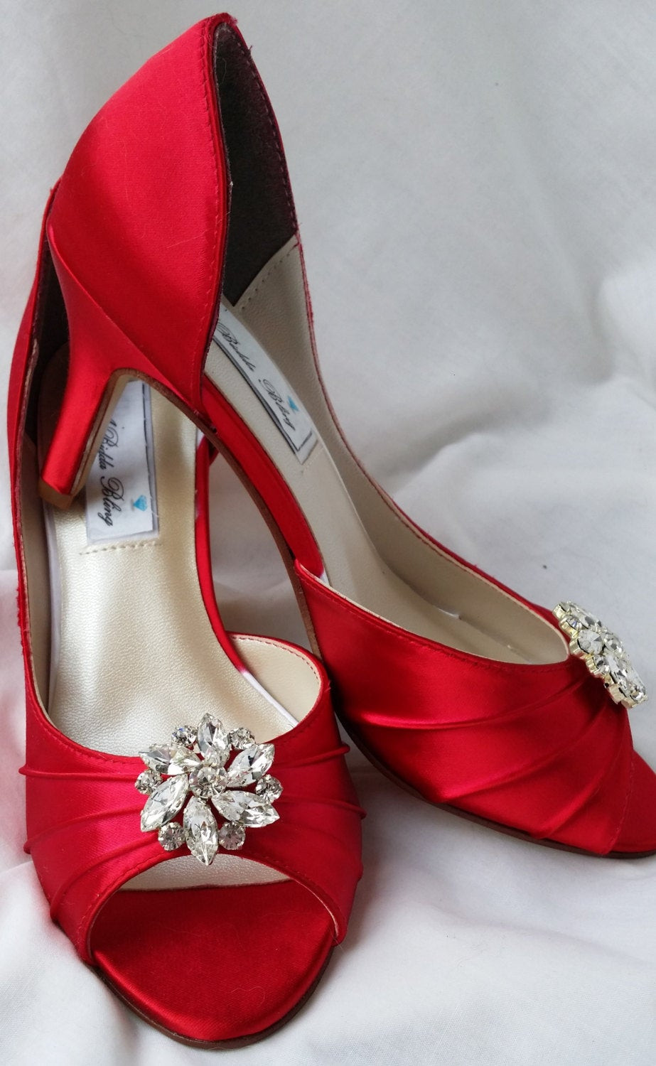 Red Shoes For Wedding
 Wedding Shoes Red Bridal Shoes Crystal Rhinestone Flower Shoes