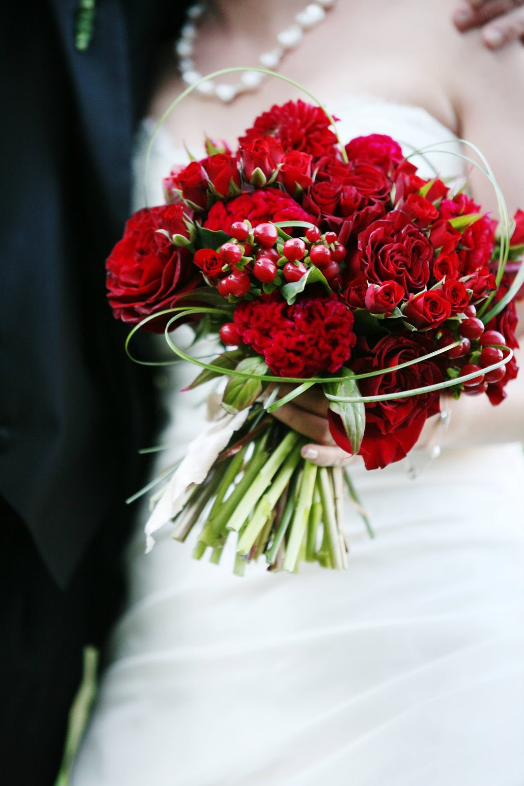 Red Wedding Flowers
 Classic Creations Real Wedding Wel e Guests Horses