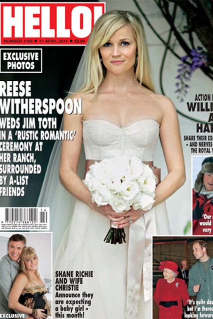 Reese Witherspoon Wedding Dress
 First look Reese Witherspoon in her wedding dress