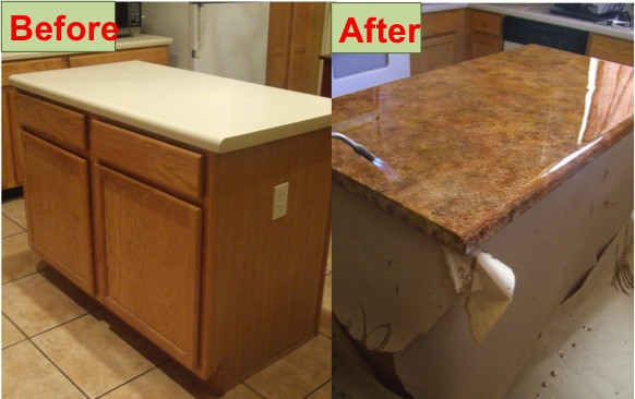 Refinish Kitchen Countertops
 How To Refinish Your Kitchen Counter Tops For ly $30