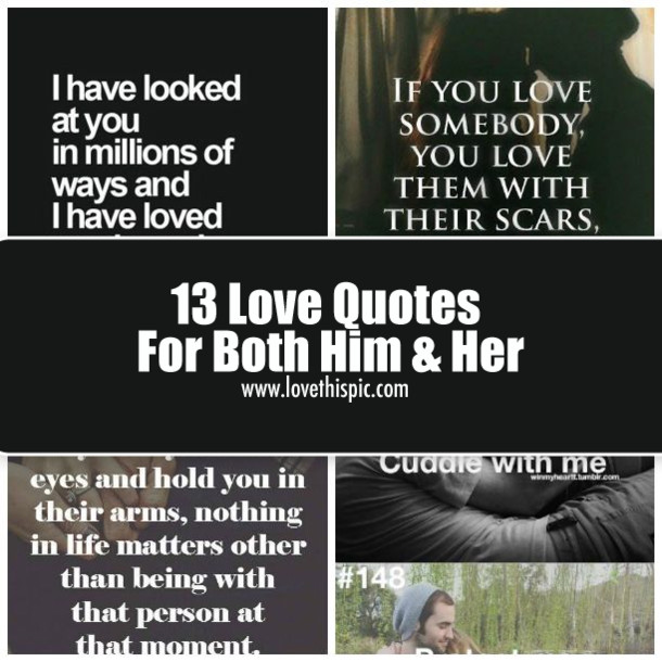 Relationship Quotes For Him From Her
 13 Love Quotes For Both Him & Her