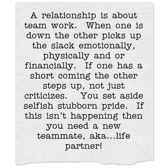 Relationship Team Quotes
 A relationship is about team work When one is down the