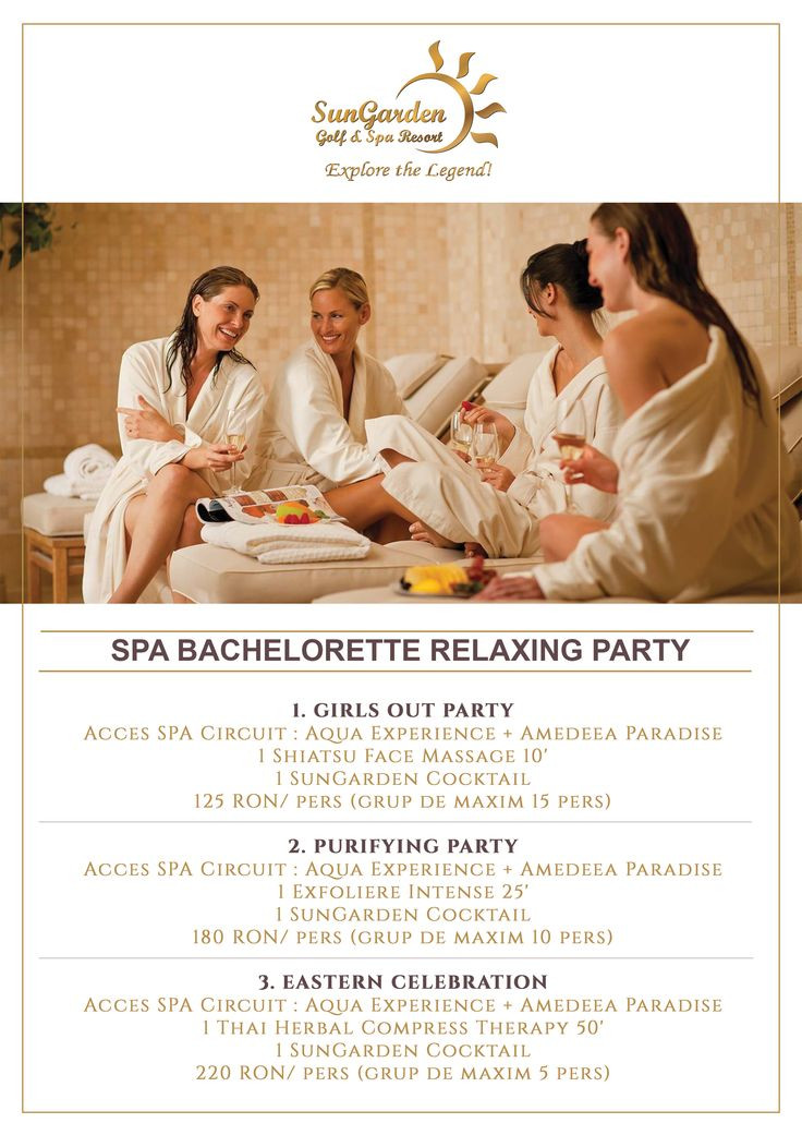 Relaxing Bachelorette Party Ideas
 Spa Bachlorette Relaxing Party Sun Garden Resort