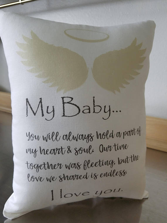 Remembrance Gifts For Loss Of Baby
 Miscarriage t pillow loss of baby t sympathy t for
