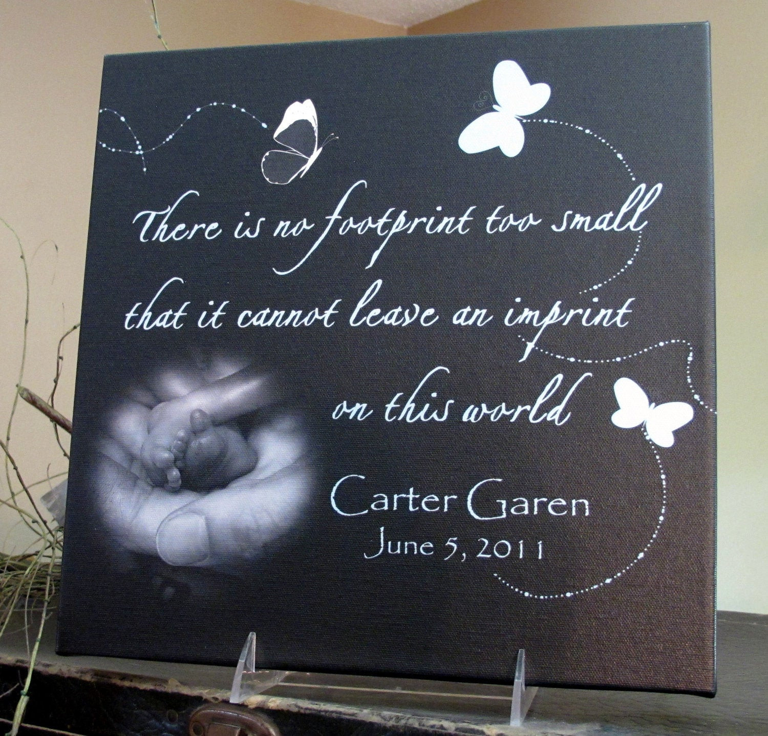 Remembrance Gifts For Loss Of Baby
 A Custom Memorial Canvas Perfect t for infant loss or