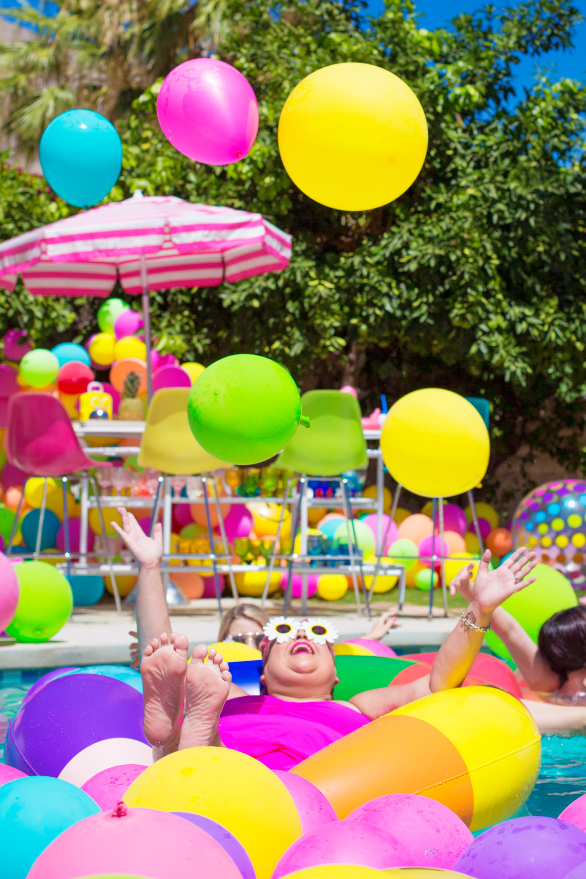 Rent A Pool For A Birthday Party
 An Epic Rainbow Balloon Pool Party Studio DIY