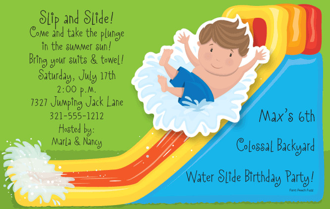 Rent A Pool For A Birthday Party
 Waterslide party invitation waterslide for rent in Houston